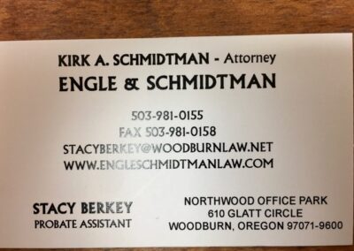 Kirk A. Schmidtman – Attorney, Engle & Schmidtman